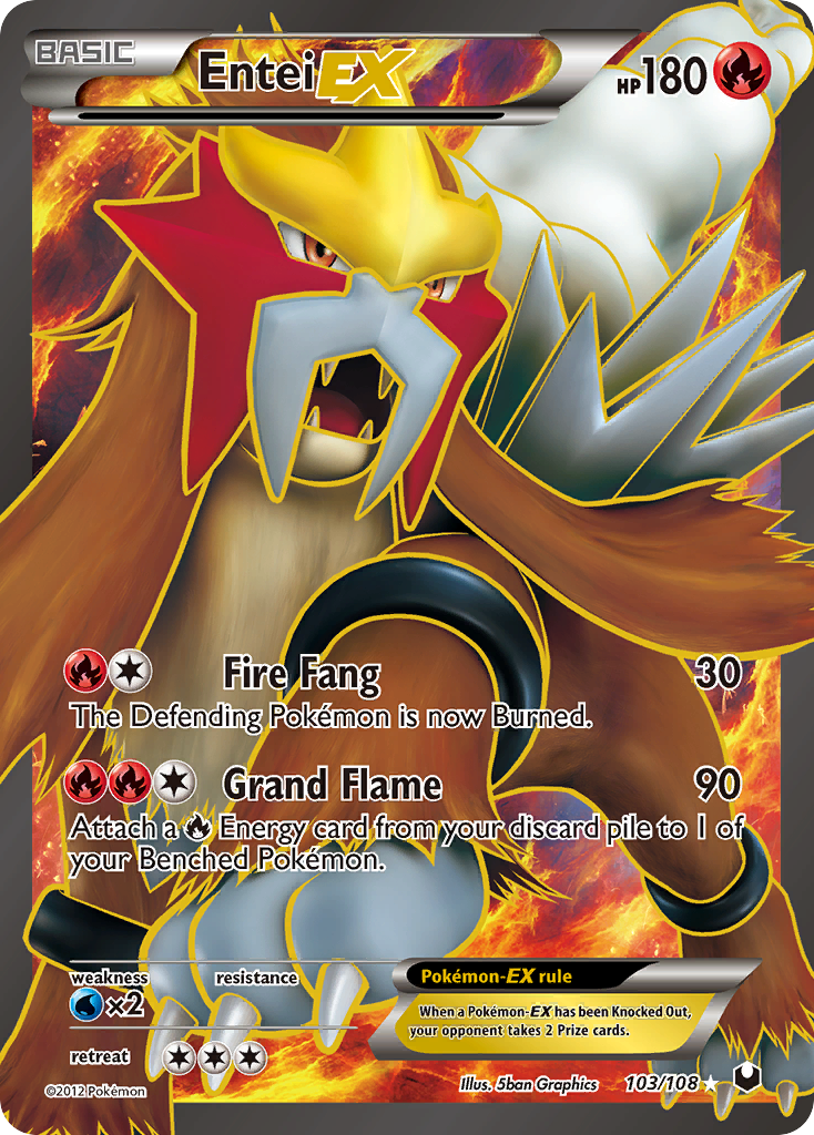 Entei EX (103/108) [Black & White: Dark Explorers] | Eastridge Sports Cards & Games