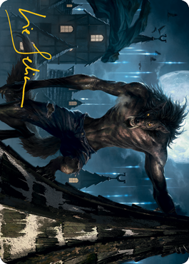 Stalking Predator Art Card (Gold-Stamped Signature) [Innistrad: Midnight Hunt Art Series] | Eastridge Sports Cards & Games