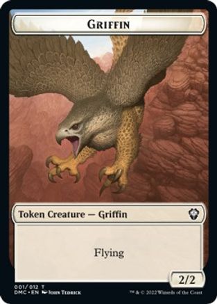 Zombie Knight // Griffin Double-sided Token [Dominaria United Commander Tokens] | Eastridge Sports Cards & Games