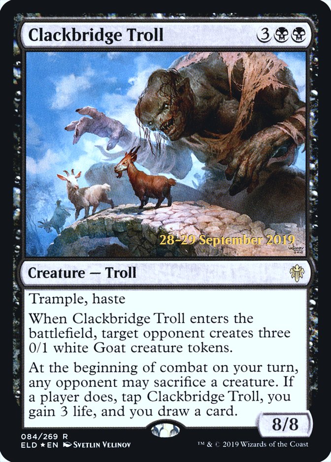 Clackbridge Troll  [Throne of Eldraine Prerelease Promos] | Eastridge Sports Cards & Games