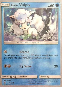 Alolan Vulpix (21/145) (Infinite Force - Diego Cassiraga) [World Championships 2017] | Eastridge Sports Cards & Games