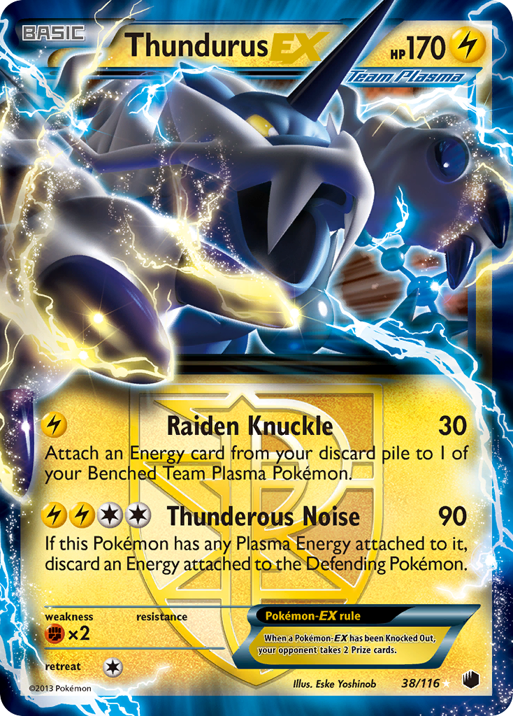 Thundurus EX (38/116) [Black & White: Plasma Freeze] | Eastridge Sports Cards & Games