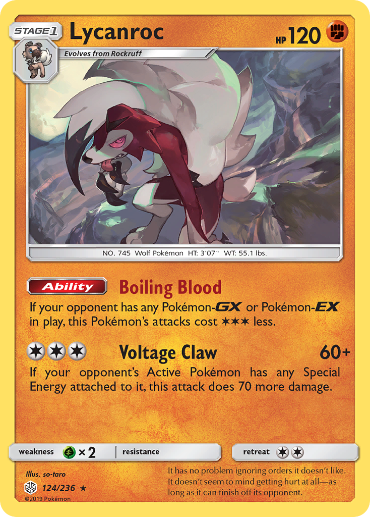 Lycanroc (124/236) [Sun & Moon: Cosmic Eclipse] | Eastridge Sports Cards & Games