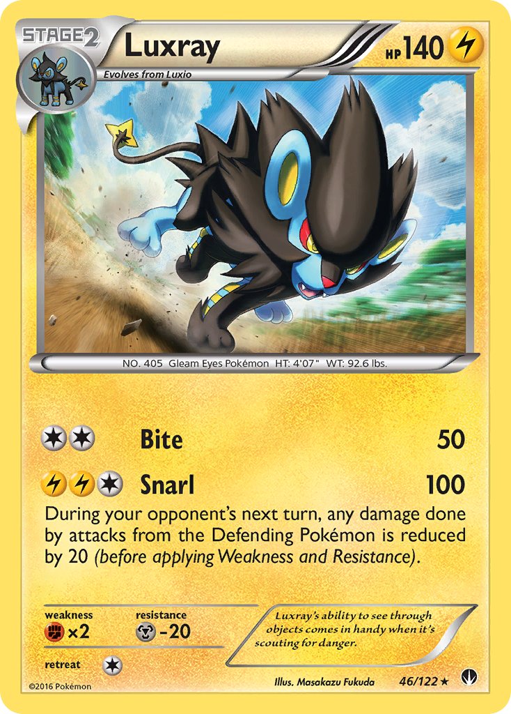 Luxray (46/122) (Cracked Ice Holo) [XY: BREAKpoint] | Eastridge Sports Cards & Games