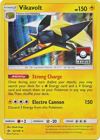 Vikavolt (52/149) (League Promo) [Sun & Moon: Base Set] | Eastridge Sports Cards & Games