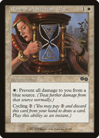 Rune of Protection: Blue [Urza's Saga] | Eastridge Sports Cards & Games