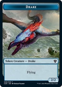 Drake // Insect (018) Double-sided Token [Commander 2020 Tokens] | Eastridge Sports Cards & Games