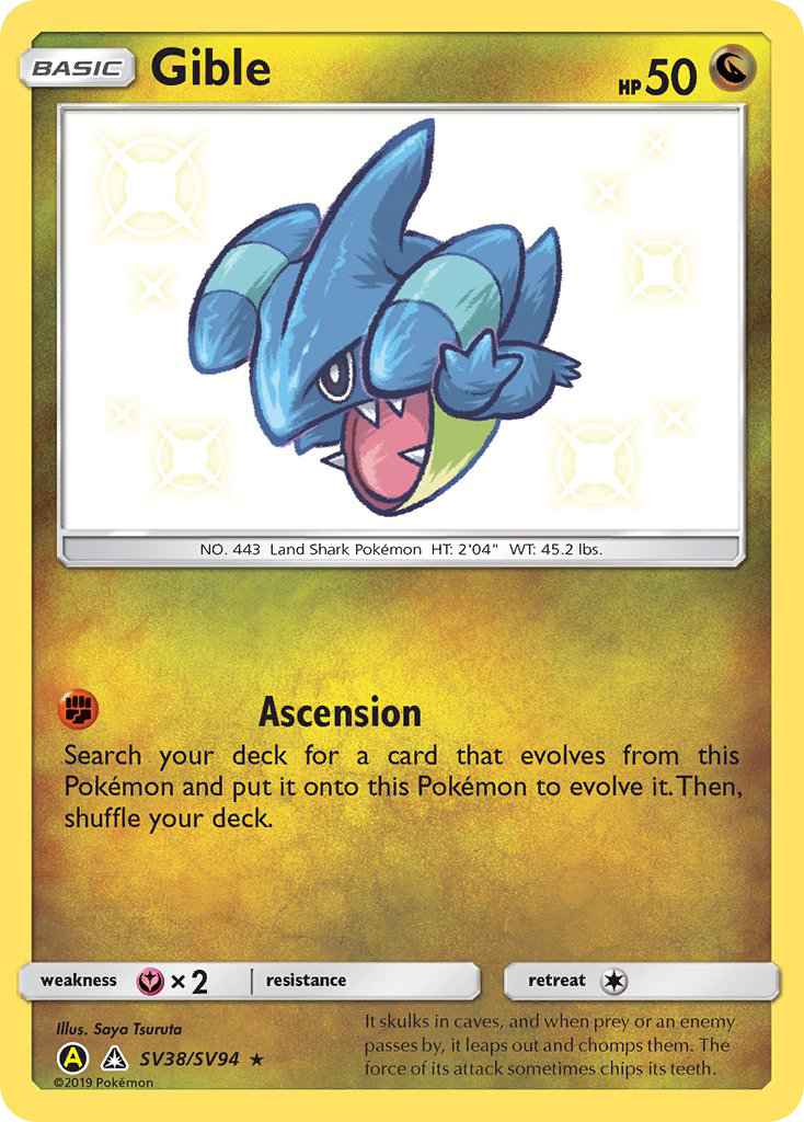 Gible (SV38/SV94) [Sun & Moon: Hidden Fates - Shiny Vault] | Eastridge Sports Cards & Games