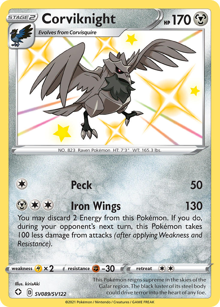 Corviknight (SV089/SV122) [Sword & Shield: Shining Fates] | Eastridge Sports Cards & Games