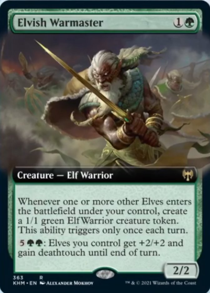 Elvish Warmaster (Extended Art) [Kaldheim] | Eastridge Sports Cards & Games