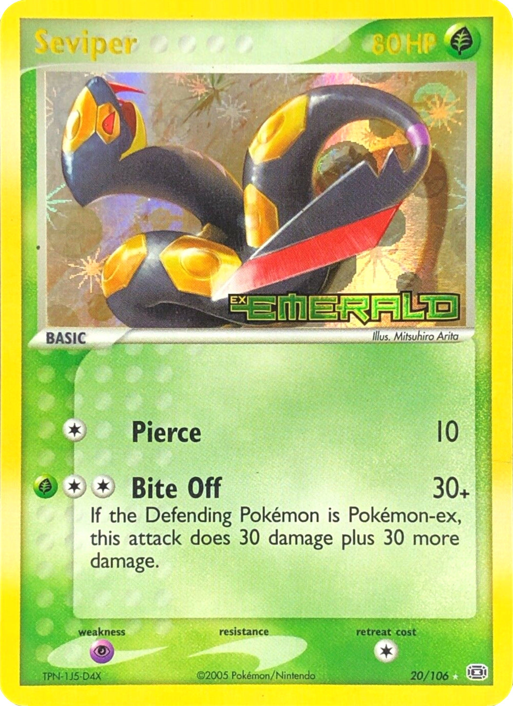 Seviper (20/106) (Stamped) [EX: Emerald] | Eastridge Sports Cards & Games