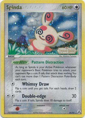 Spinda (26/92) (Stamped) [EX: Legend Maker] | Eastridge Sports Cards & Games