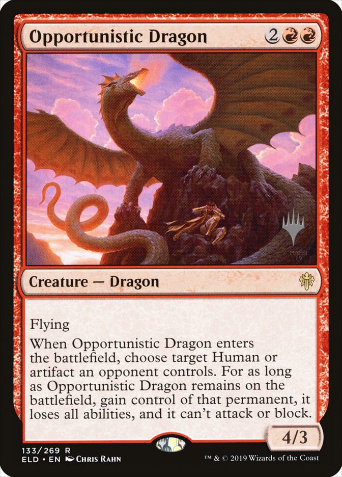 Opportunistic Dragon (Promo Pack) [Throne of Eldraine Promos] | Eastridge Sports Cards & Games