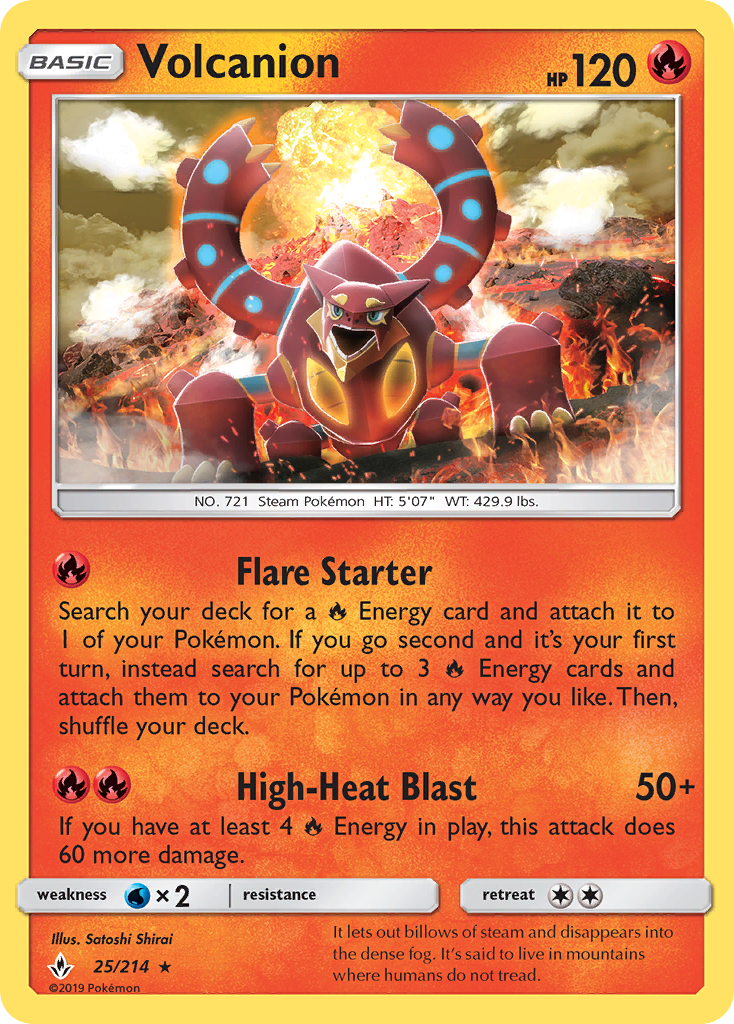 Volcanion (25/214) [Sun & Moon: Unbroken Bonds] | Eastridge Sports Cards & Games