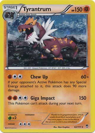 Tyrantrum (62/111) (Cosmos Holo) [XY: Furious Fists] | Eastridge Sports Cards & Games