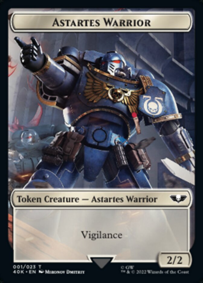 Astartes Warrior // Clue Double-sided Token (Surge Foil) [Universes Beyond: Warhammer 40,000 Tokens] | Eastridge Sports Cards & Games