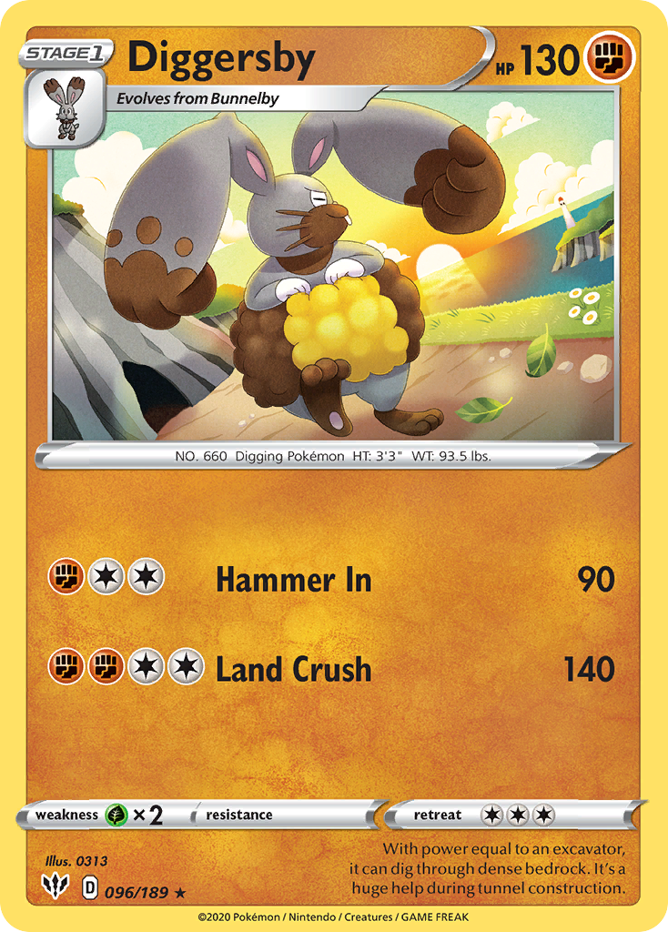 Diggersby (096/189) [Sword & Shield: Darkness Ablaze] | Eastridge Sports Cards & Games