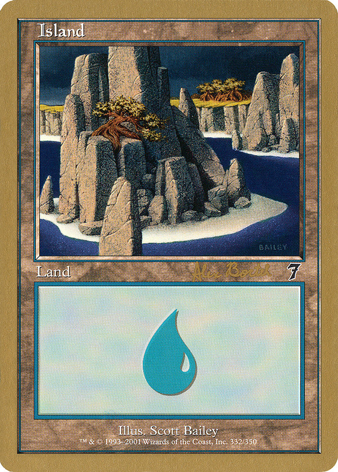 Island (ab332) (Alex Borteh) [World Championship Decks 2001] | Eastridge Sports Cards & Games