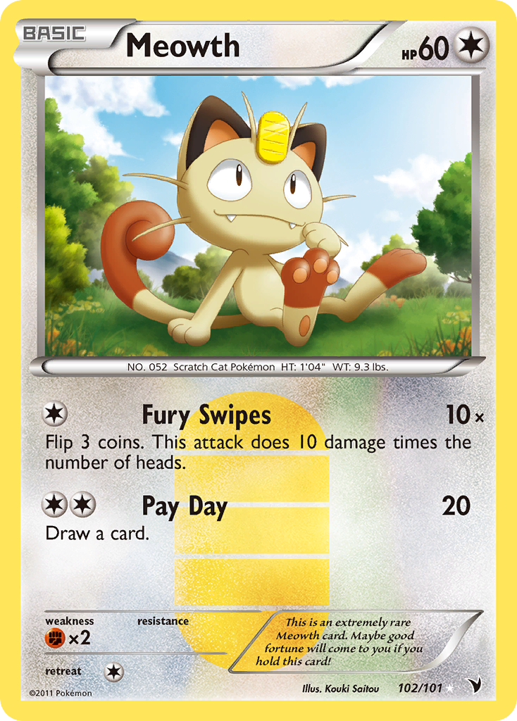 Meowth (102/101) [Black & White: Noble Victories] | Eastridge Sports Cards & Games