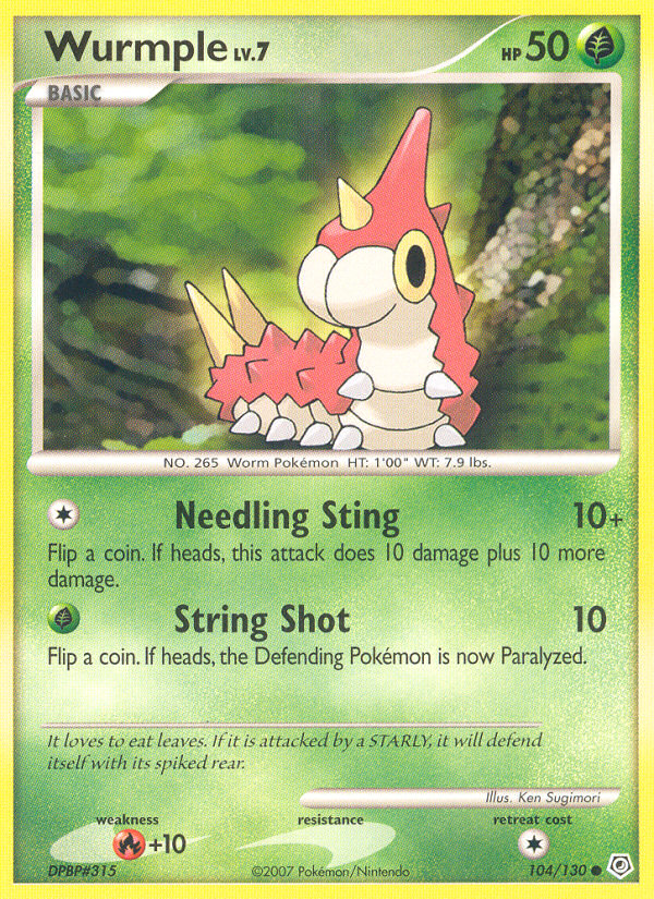 Wurmple (104/130) [Diamond & Pearl: Base Set] | Eastridge Sports Cards & Games