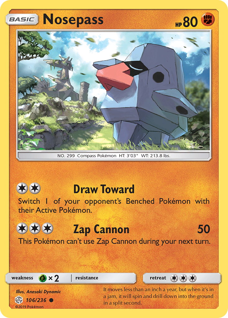 Nosepass (106/236) [Sun & Moon: Cosmic Eclipse] | Eastridge Sports Cards & Games