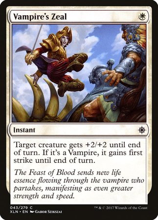 Vampire's Zeal [Ixalan] | Eastridge Sports Cards & Games