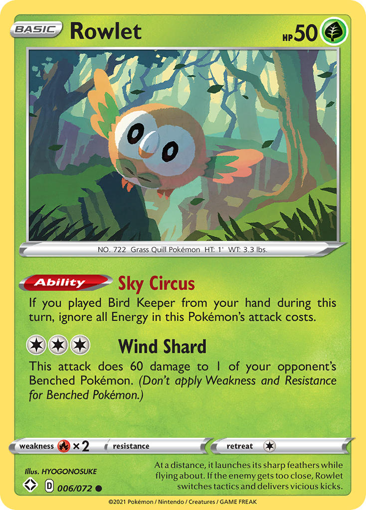 Rowlet (006/072) [Sword & Shield: Shining Fates] | Eastridge Sports Cards & Games