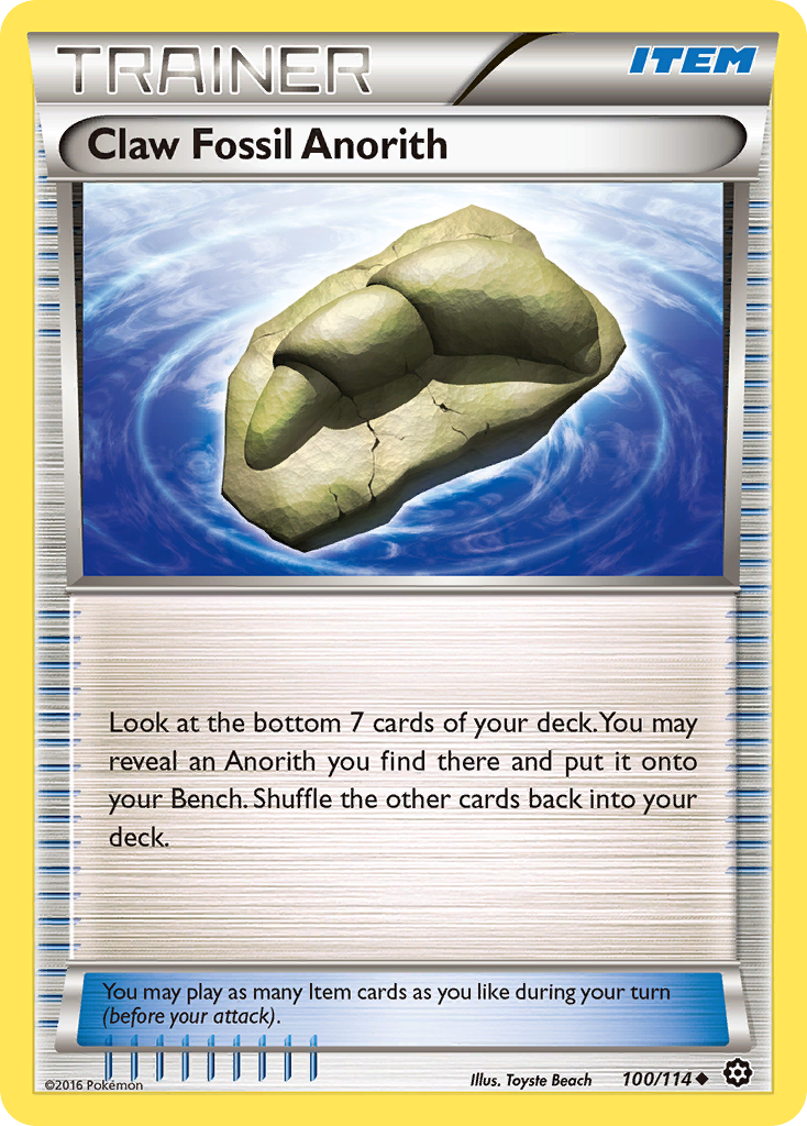 Claw Fossil Anorith (100/114) [XY: Steam Siege] | Eastridge Sports Cards & Games