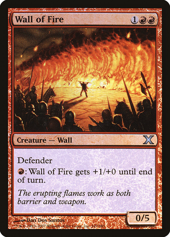 Wall of Fire (Premium Foil) [Tenth Edition] | Eastridge Sports Cards & Games