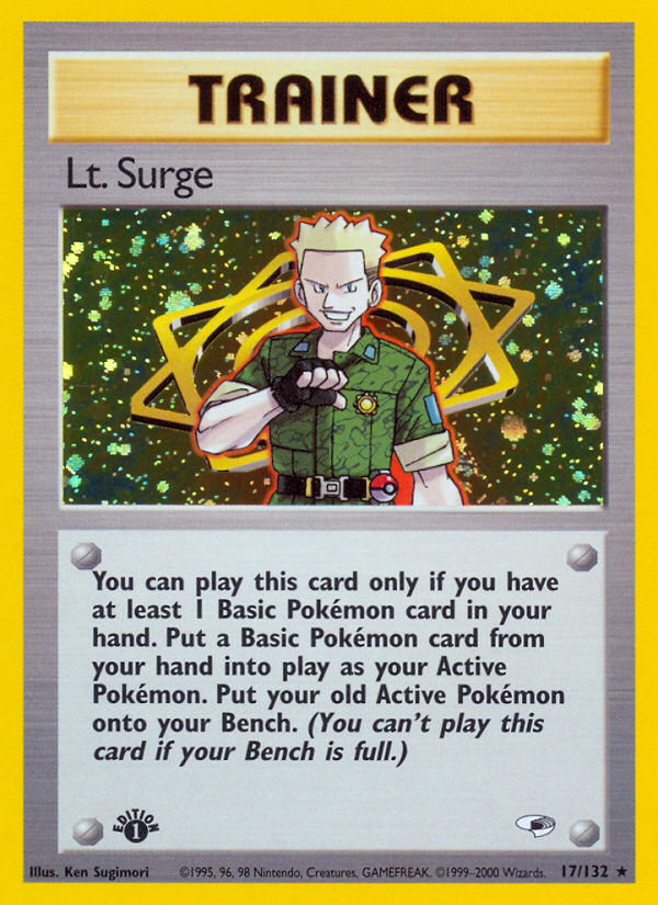 Lt. Surge (17/132) [Gym Heroes 1st Edition] | Eastridge Sports Cards & Games