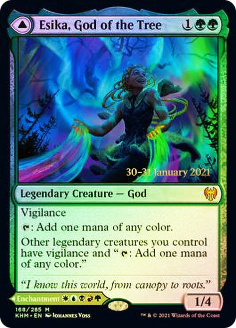 Esika, God of the Tree // The Prismatic Bridge  [Kaldheim Prerelease Promos] | Eastridge Sports Cards & Games