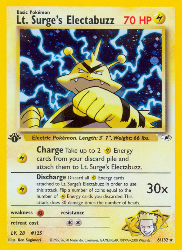 Lt. Surge's Electabuzz (6/132) [Gym Heroes 1st Edition] | Eastridge Sports Cards & Games