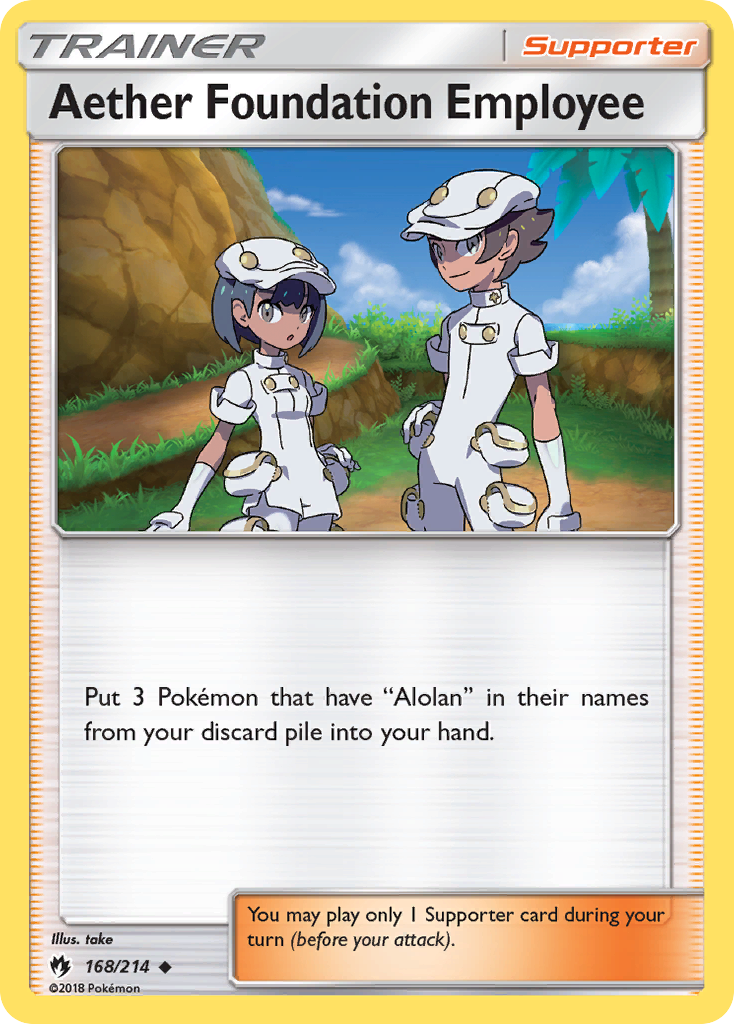 Aether Foundation Employee (168/214) [Sun & Moon: Lost Thunder] | Eastridge Sports Cards & Games