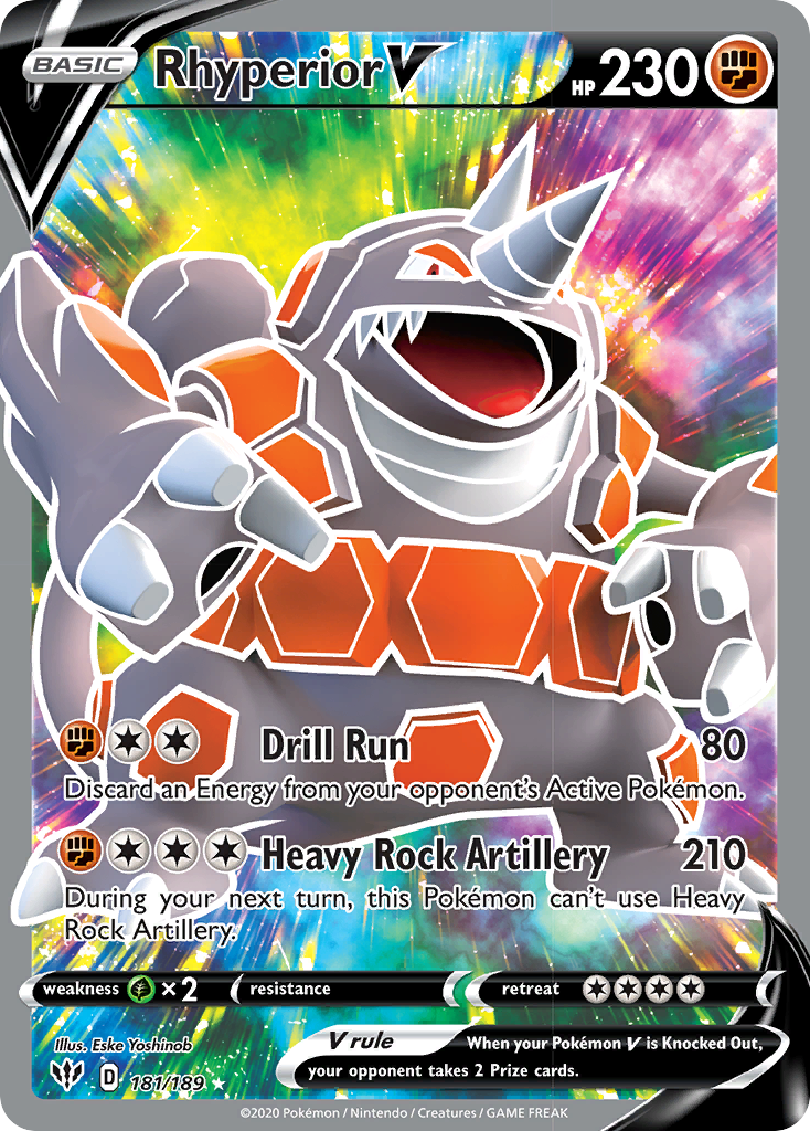 Rhyperior V (181/189) [Sword & Shield: Darkness Ablaze] | Eastridge Sports Cards & Games