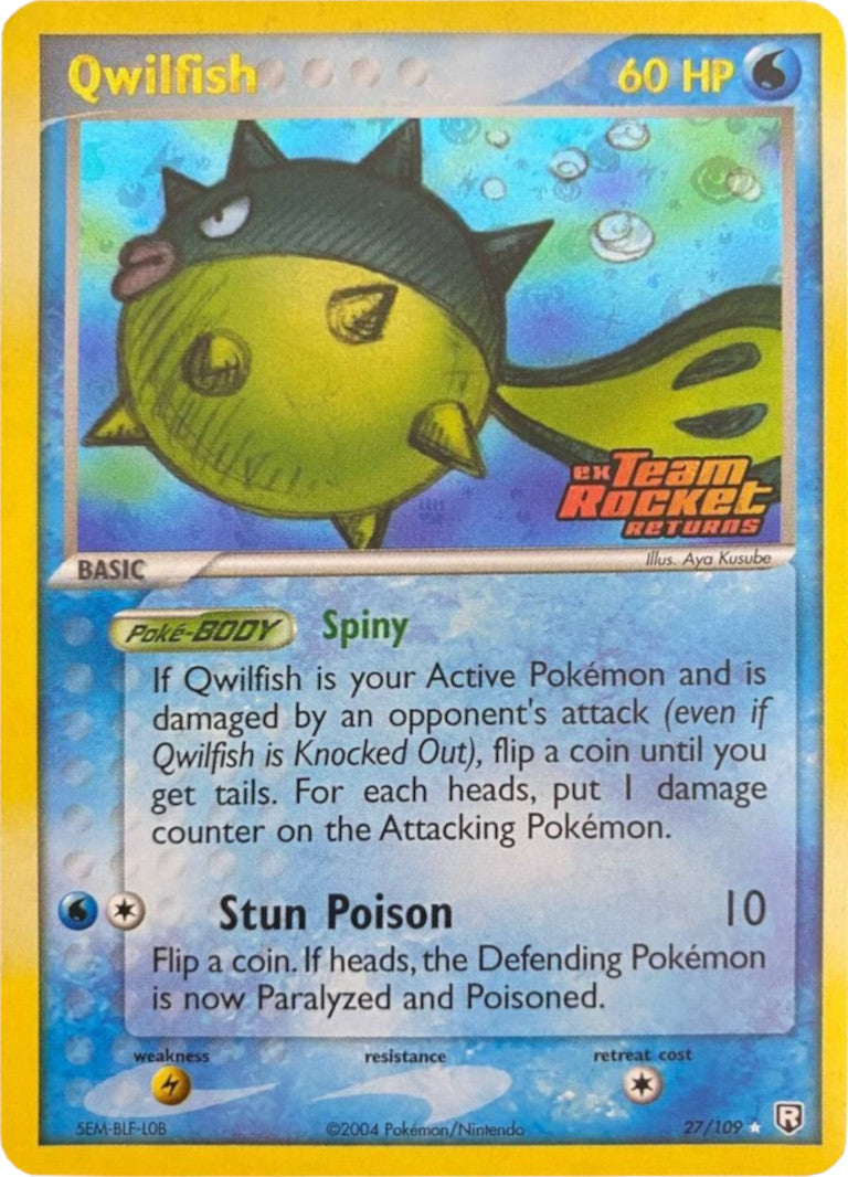 Qwilfish (27/109) (Stamped) [EX: Team Rocket Returns] | Eastridge Sports Cards & Games
