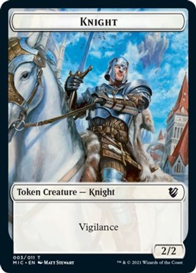 Wolf // Knight Double-sided Token [Innistrad: Midnight Hunt Commander] | Eastridge Sports Cards & Games