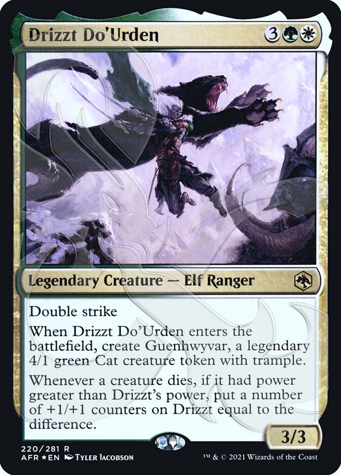 Drizzt Do'Urden (Ampersand Promo) [Dungeons & Dragons: Adventures in the Forgotten Realms Promos] | Eastridge Sports Cards & Games