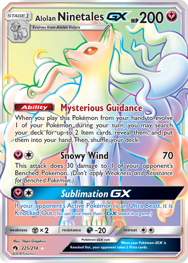 Alolan Ninetales GX (225/214) [Sun & Moon: Lost Thunder] | Eastridge Sports Cards & Games