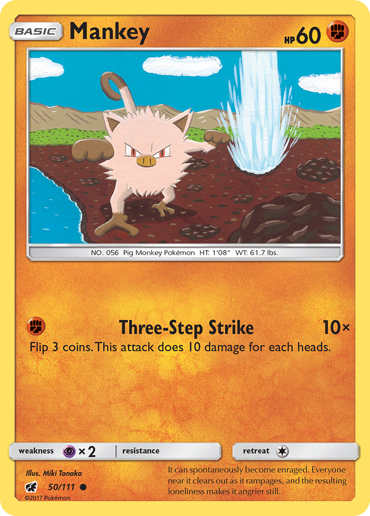 Mankey (50/111) [Sun & Moon: Crimson Invasion] | Eastridge Sports Cards & Games