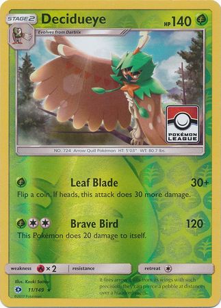 Decidueye (11/149) (League Promo) [Sun & Moon: Base Set] | Eastridge Sports Cards & Games