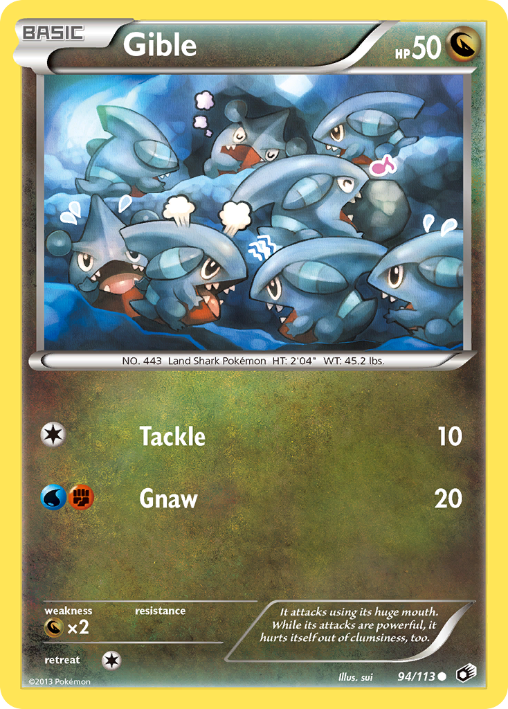 Gible (94/113) [Black & White: Legendary Treasures] | Eastridge Sports Cards & Games