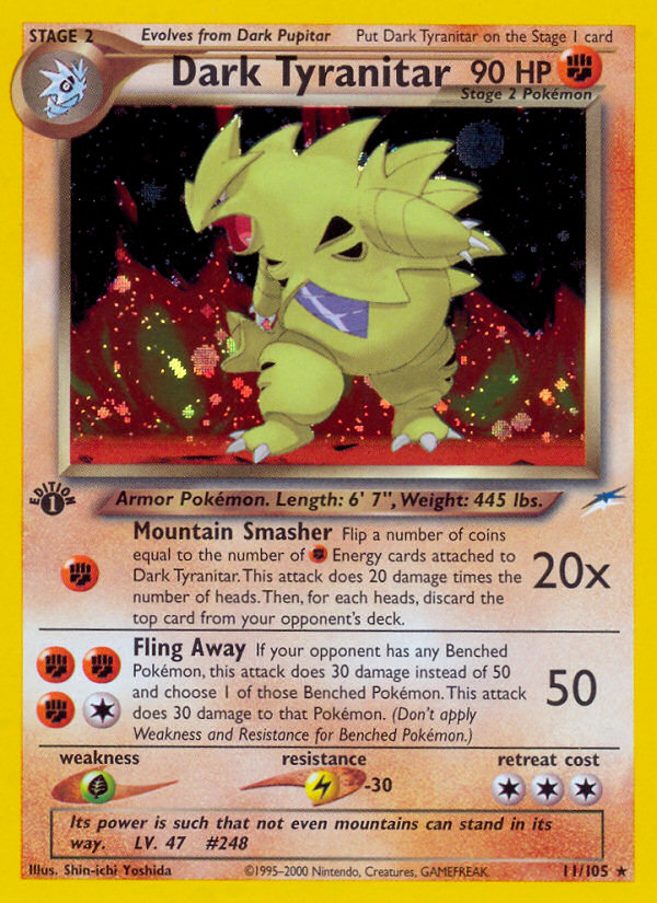 Dark Tyranitar (11/105) [Neo Destiny 1st Edition] | Eastridge Sports Cards & Games