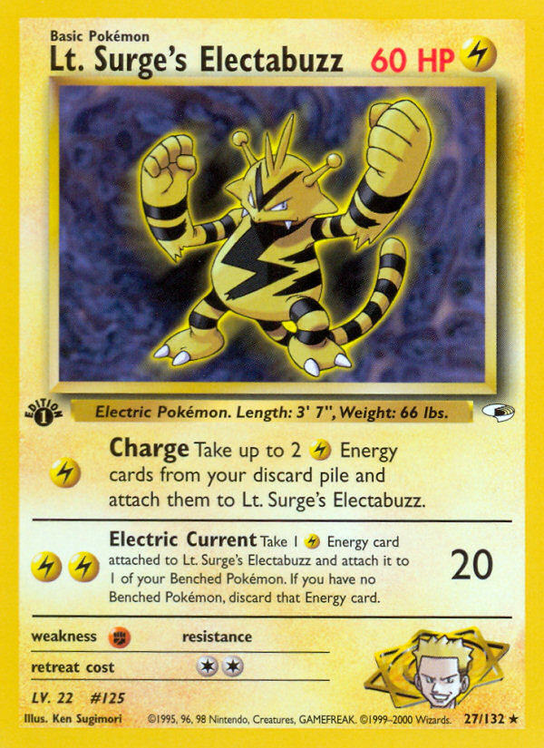 Lt. Surge's Electabuzz (27/132) [Gym Heroes 1st Edition] | Eastridge Sports Cards & Games