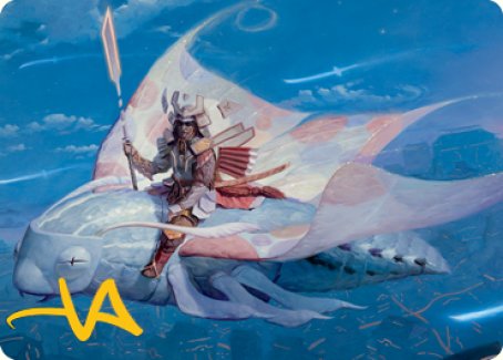 Sky-Blessed Samurai Art Card (Gold-Stamped Signature) [Kamigawa: Neon Dynasty Art Series] | Eastridge Sports Cards & Games