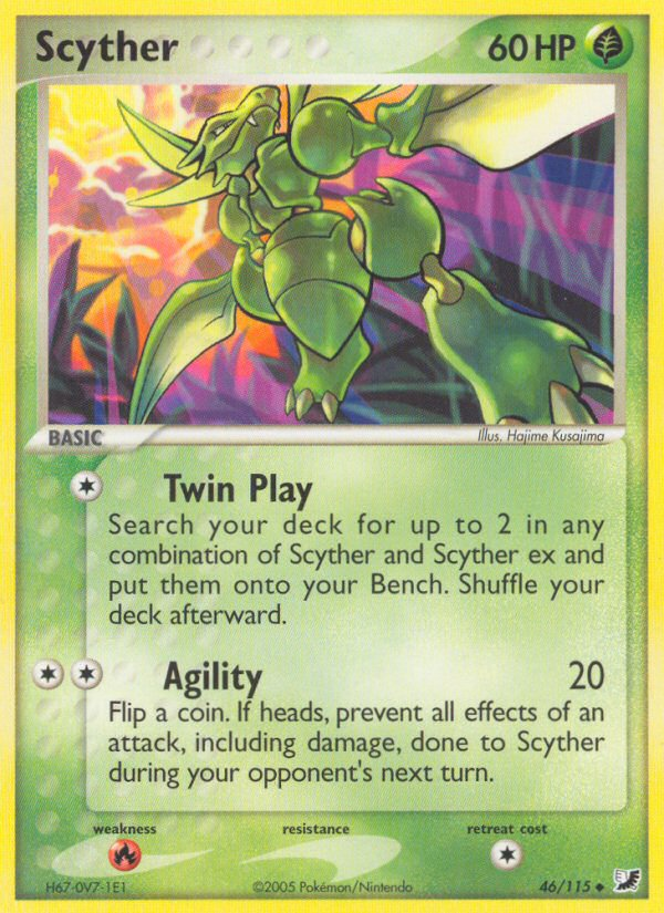 Scyther (46/115) [EX: Unseen Forces] | Eastridge Sports Cards & Games