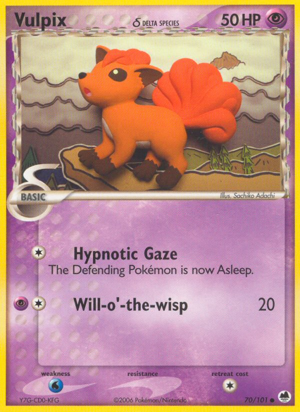 Vulpix (70/101) (Delta Species) [EX: Dragon Frontiers] | Eastridge Sports Cards & Games