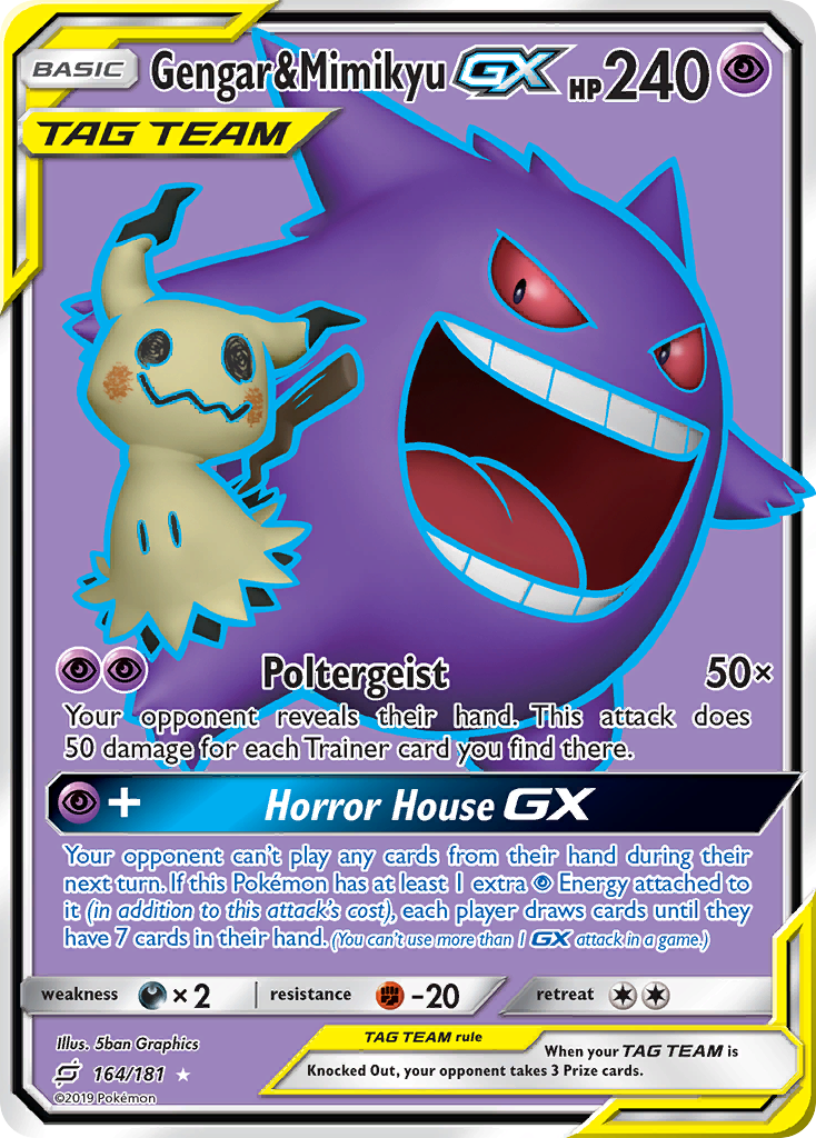 Gengar & Mimikyu GX (164/181) [Sun & Moon: Team Up] | Eastridge Sports Cards & Games