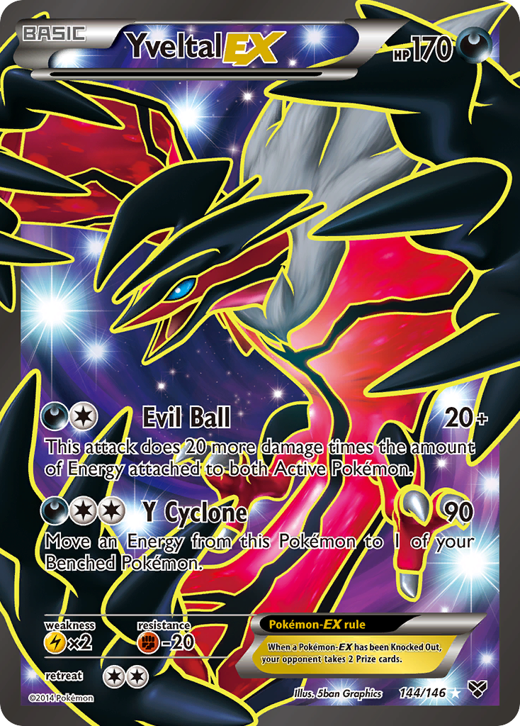 Yveltal EX (144/146) [XY: Base Set] | Eastridge Sports Cards & Games