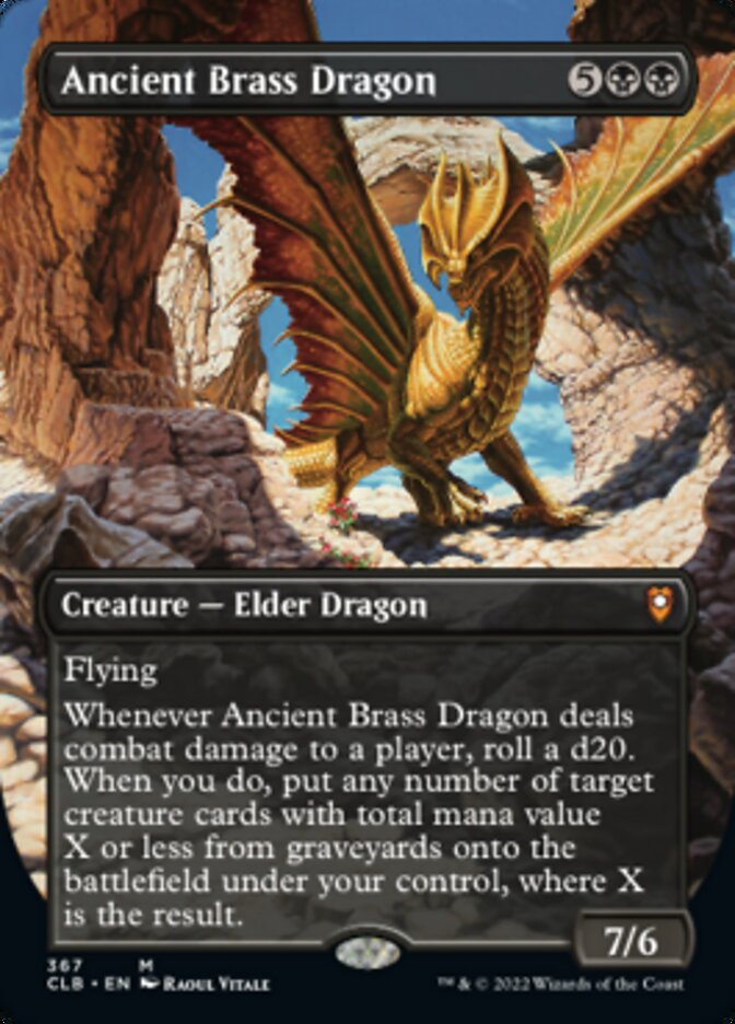 Ancient Brass Dragon (Borderless Alternate Art) [Commander Legends: Battle for Baldur's Gate] | Eastridge Sports Cards & Games