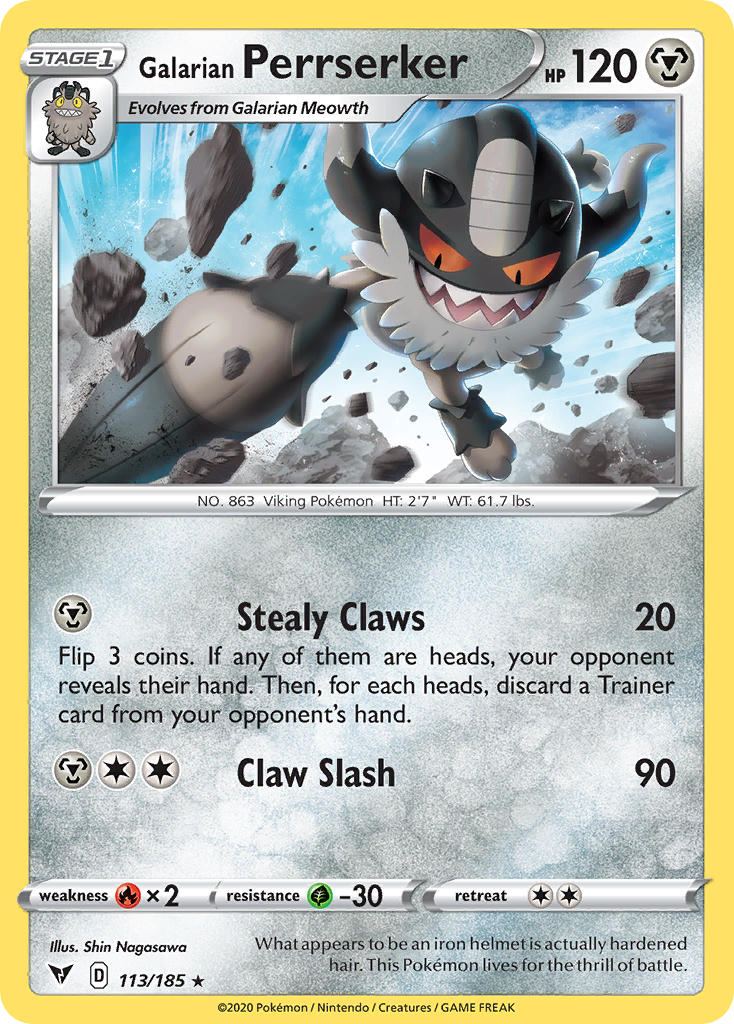 Galarian Perrserker (113/185) [Sword & Shield: Vivid Voltage] | Eastridge Sports Cards & Games